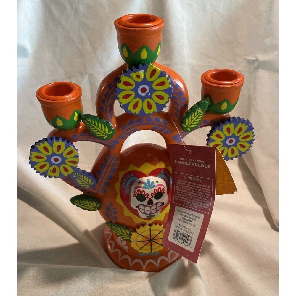 Day of the Dead Candelabra Tree of Life, Hyde & EEK! Colorful and fun